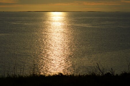 Sunset sea light photo