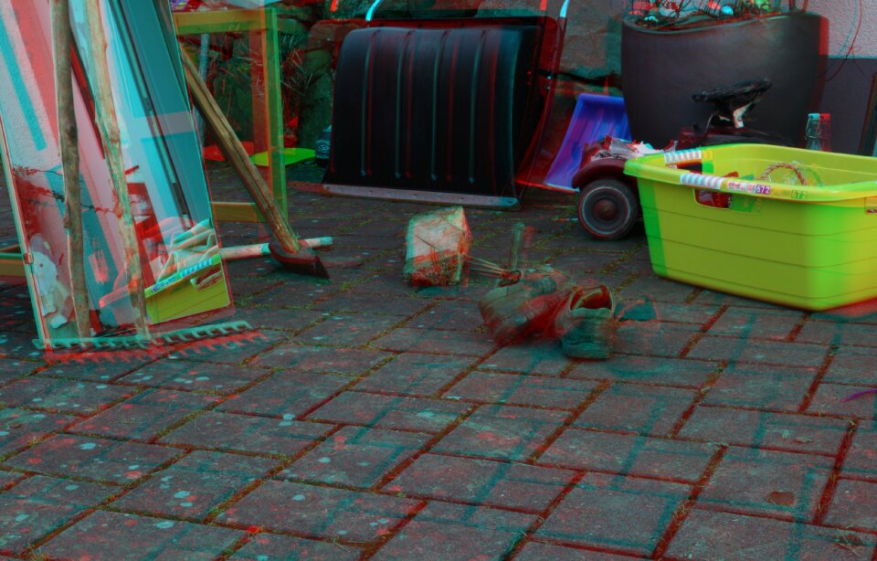Stereogram sereoskopisch partial images