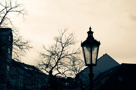 Evening city sunset