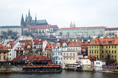 Vltava river prague castle