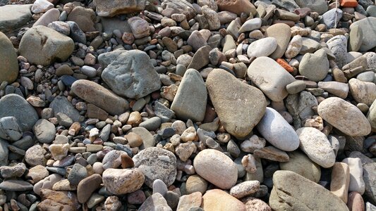 Pebble material beach photo