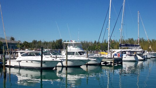 Sailboats spring sea