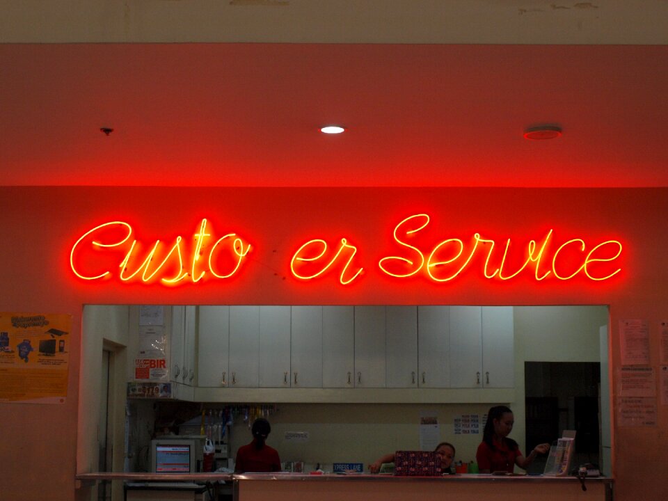 Advertising glowing store