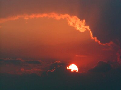 Sunset cloud evening sky photo
