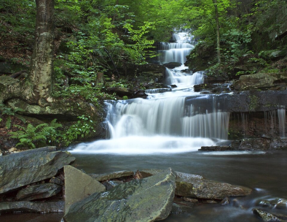 Fall stream cascade photo