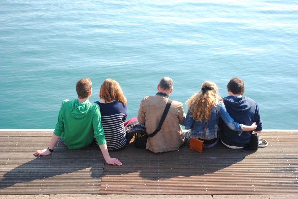 People water sitting
