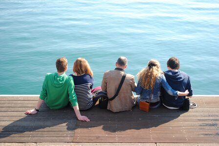 People water sitting photo