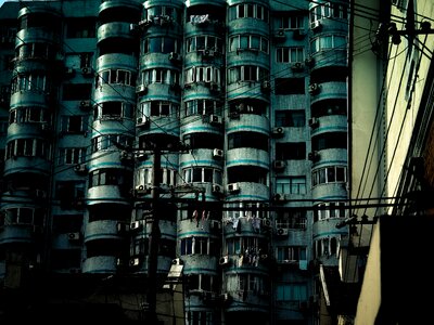 Apartments alley landscape