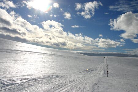 Snow ski ski trails photo