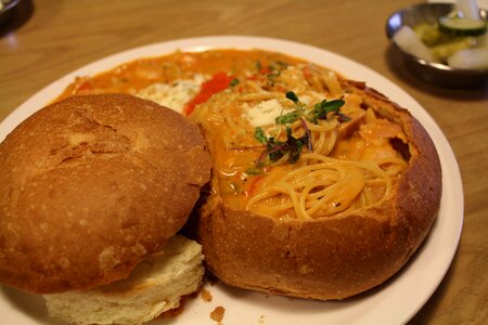 Pasta restaurant bread