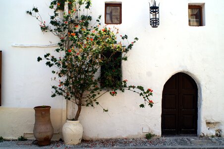 Cobblestones facade historic center photo