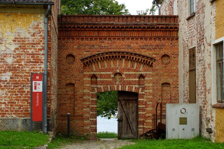 Old monastery wooden door