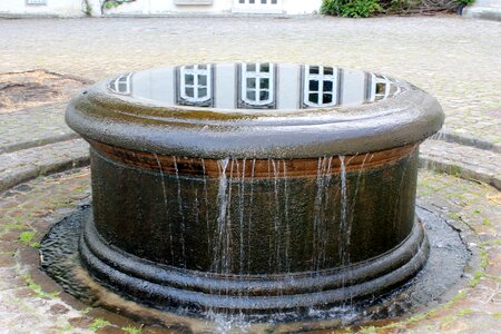 Mirroring courtyard building photo