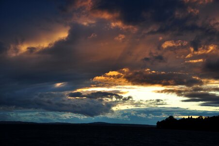 After storm evening sky lake constance photo