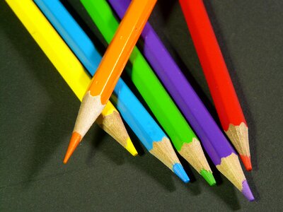 Colour pencils colorful pointed