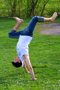 Young people upside down dynamic