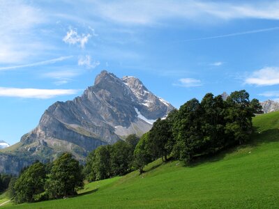 Switzerland mountain landscape sky photo