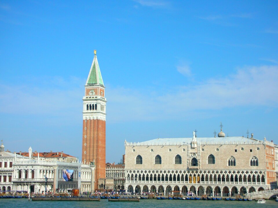 Piazzetta san marco steeple water photo