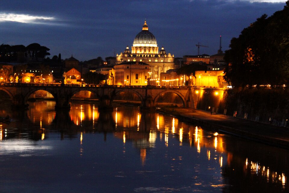 Roman night view the vatican