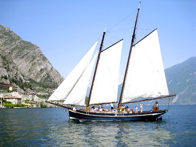 Italy sailing boat limone photo