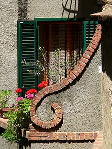 Railing tuscany house entrance