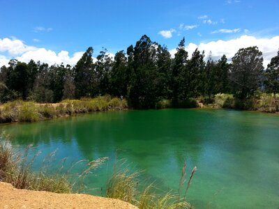 Landscape field lake