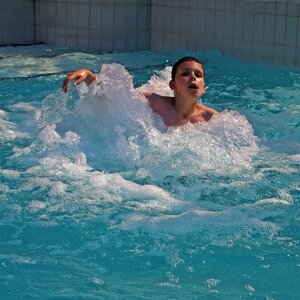 Swimming pool water play photo