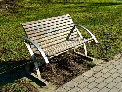 Rest relax park bench photo