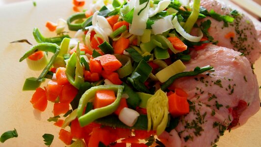 Leek chicken breast herbs