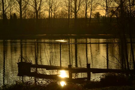 Pond pontoon landscape
