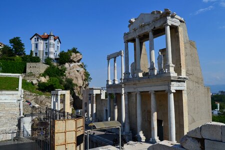 Architecture amphitheatre column photo