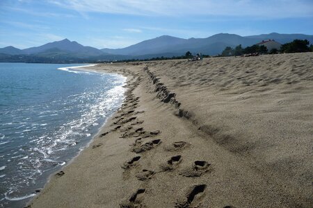 Footprints france sand photo