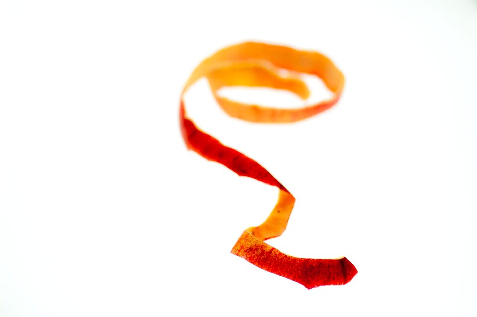 Close up apple peel blur