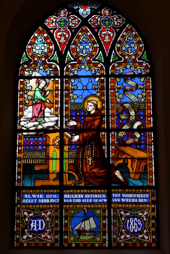 Religion window saint anthony