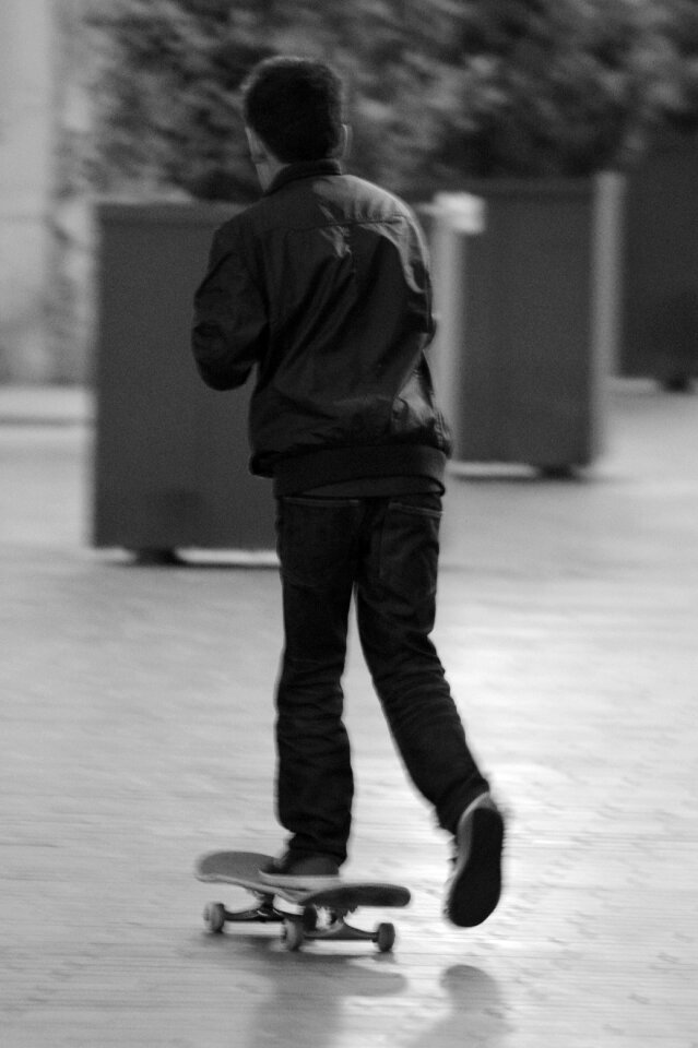 Child boy skateboard