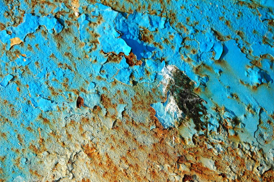 Texture blue paint rust