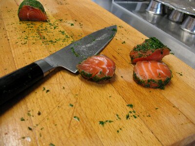 Norway sea ​​fish knife photo
