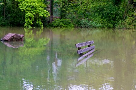 Bench force of nature flooded photo