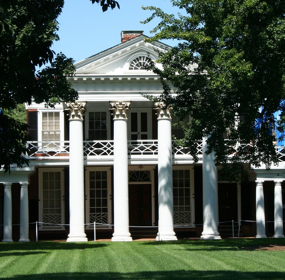 University dorms columns photo