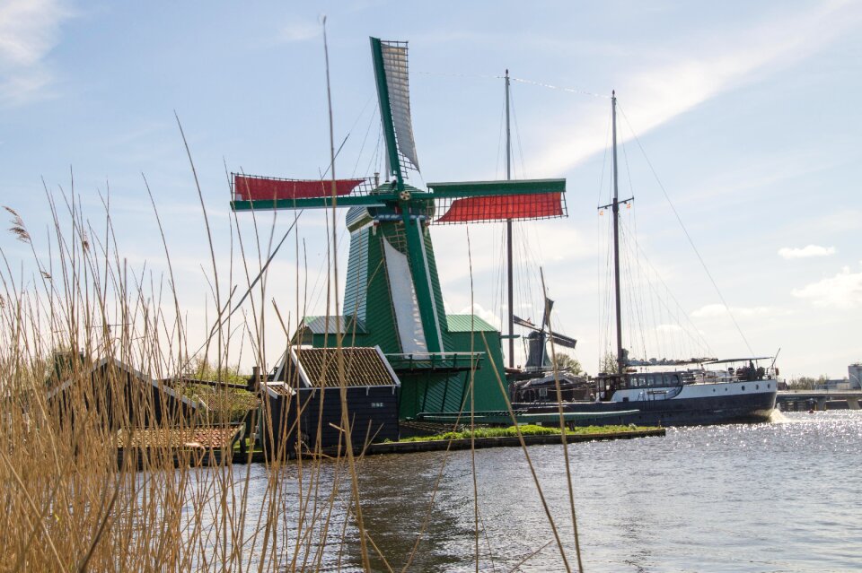 Water dutch windmill historically