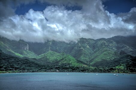 Clouds landscape south pacific photo