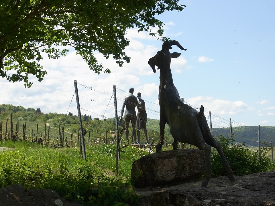 Landscape goat monument