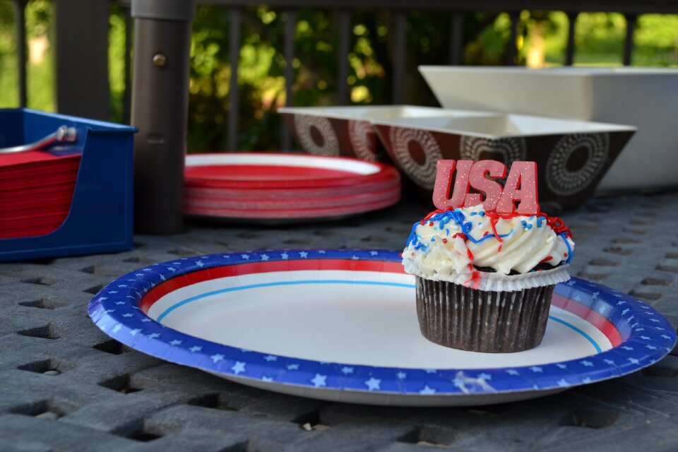 America cupcake festive
