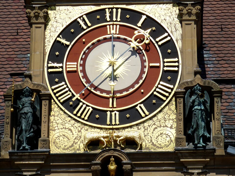 Historic center town hall clock