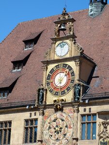 Historic center town hall clock photo
