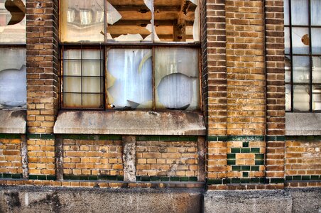 Decay old building window