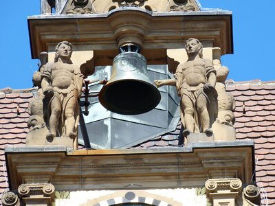 Historic center town hall clock photo