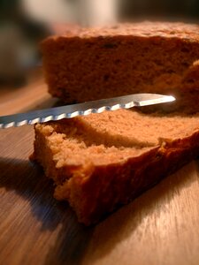 Bread cutting board knife photo