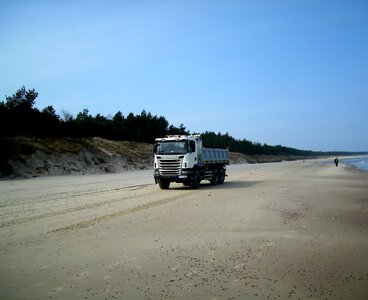 Beach sand baltic sea photo