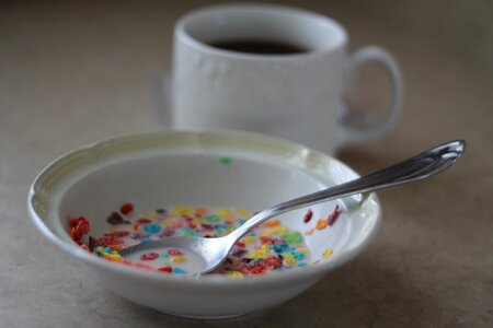 Bowl milk breakfast photo